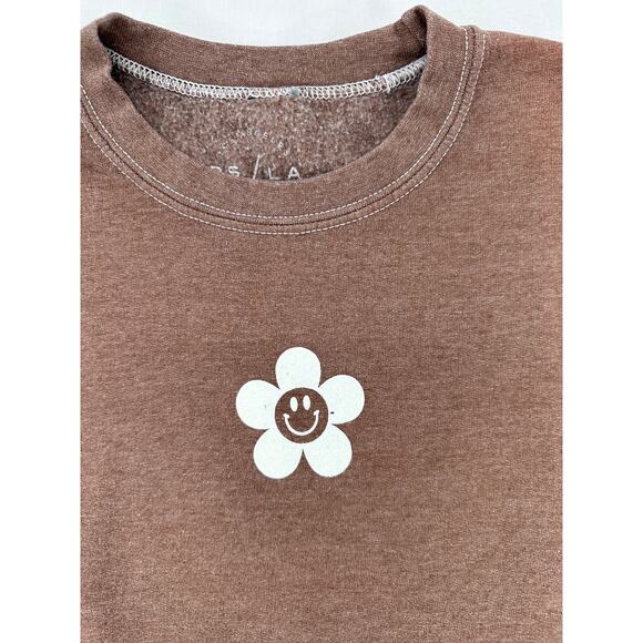 Pacsun flower smile crewneck hoodie - Picture 2 of 4